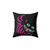 Alice in Wonderland Inspired Throw Pillow with Cheshire Cat Graphic