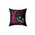 Alice in Wonderland Inspired Throw Pillow with Cheshire Cat Graphic