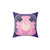 Purple plush pillow for adults
