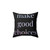 Pastel throw pillow with motivational quote 'Make Good Choices'