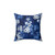 Sakura Blossom Pillow in Navy Blue