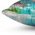 Large Pink Teal Abstract Art Pillow