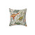 Floral Dinosaur Pattern Throw Pillow
