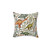 Floral Dinosaur Pattern Throw Pillow