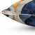 Abstract Blue, Gold, and Grey Pattern Pillow