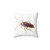 Realistic illustration of a cockroach on a decorative pillow