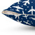Blue and White Aeroplane Silhouette Pattern Pillow