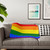 LGBTQ Pride Sherpa Blanket with Rainbow Flag Design