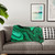 Malachite Green Faux Marble Sherpa Blanket