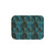Textured Teal Sherpa Blanket with Art Deco Waterfalls Pattern