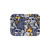 Mystical fungi sherpa blanket with midnight blue background and ivory, pale blue, and yellow wild mushrooms