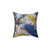 Abstract Decorative Pillow in Blue, Yellow, and White