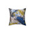 Abstract Decorative Pillow in Blue, Yellow, and White