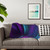 Purple Teal Swirl Sherpa Blanket