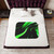 Lime Florescent Green and Black Abstract Sherpa Blanket