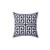 Greek Key Navy Blue and White Pattern Decorative Pillow