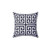 Greek Key Navy Blue and White Pattern Decorative Pillow