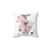 Abstract Geometric Pillow in Blush Pink and Grey