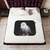 Majestic snowy owl portrait on Sherpa blanket