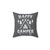 Distressed White Happy Camper Pillow