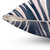 Contemporary Navy Blue and Blush Pink Palm Leaf Decorative Pillow