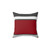 Gray and red striped pattern pillow
