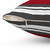 Gray and red striped pattern pillow