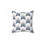 Blush Pink and Navy Blue Scandi Pattern Pillow
