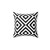 Black and White Geometric Diamonds Pattern Pillow