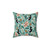 Australian Magpie Throw Pillow with Banksia, Gumnuts, and Flowers