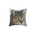 Stunning Tabby Cat Close-Up Photo Portrait Pillow