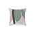 Abstract art blush pink and sage green throw pillow