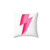 Trendy Pink Lightning Bolt Throw Pillow