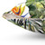 Tropical Garden Throw Pillow with Watercolor Floral Design