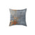 Vintage Rust Pillow with Distressed, Aged Textured Design
