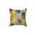 Abstract Mustard Yellow, Grey and Navy Blue Decorative Pillow