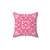 Soft Cream & Hot Pink Folk Art Pattern Pillow