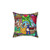 Stained Glass Window Pillow with Floral Design