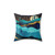Indigo Desert Night Landscape Pillow