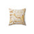 Cream and Gold Metallic Brush Stroke Pillow
