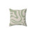 Beige and Green Abstract Pattern Pillow