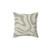 Beige and Green Abstract Pattern Pillow