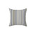 Blue Grey Tan Striped Decorative Pillow