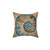 Ammonite Fossil Watercolor Painting Pillow