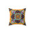 Vibrant Mexican Talavera Flower Pillow