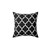 Black and White Quatrefoil Pattern Decorative Pillow