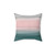 Watercolor Abstract Teal Blush Gray Pillow
