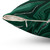 Emerald green and silver marble pattern pillow