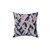 Navy Blue, Grey and Pink Painterly Throw Pillow
