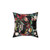 Floral and bird print decorative pillow